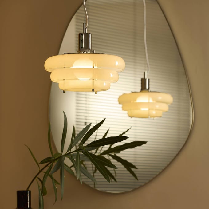MARKET SET hanglamp Sunset Ø 28 cm, mistwit, glas, E27