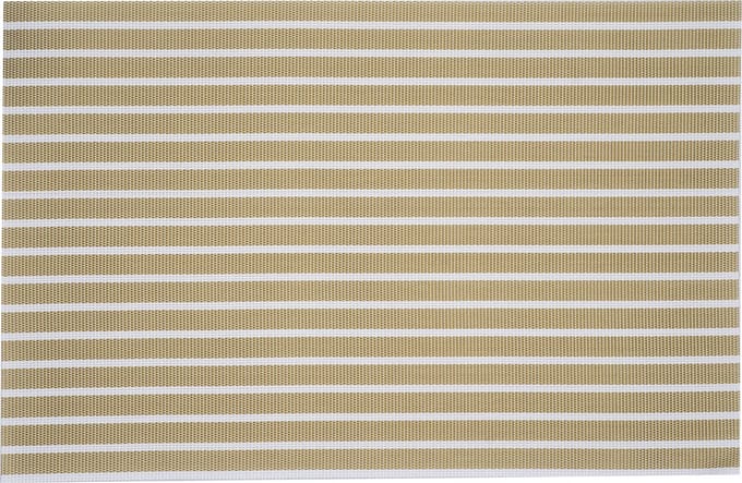Cosy & Trendy Placemats - rechthoekig - geweven goud/wit - 30 x 45 cm - Tafel dekken