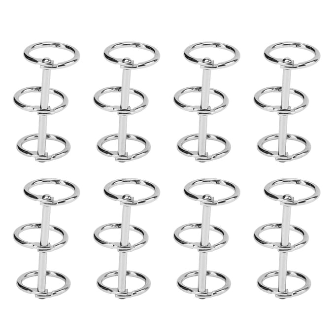 Bindringen Herbruikbaar 3 Gats Gegalvaniseerd Metaal DIY Handrekening Papier Losbladig Binden zilver
