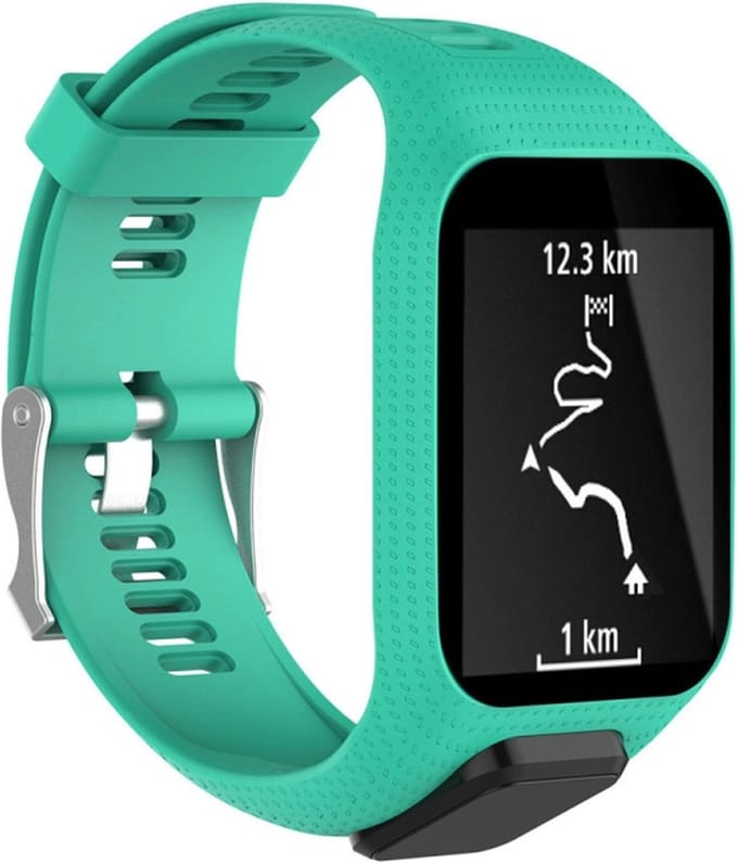 Siliconen bandje - geschikt voor TomTom Runner 2 / Runner 3 / Spark 2 / Spark 3 - mintgroen