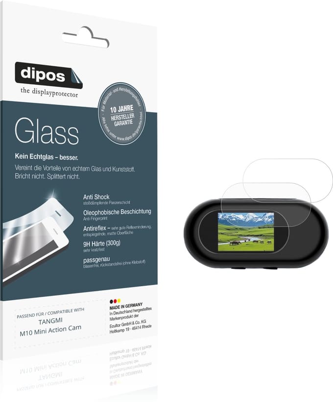 dipos – 2x Matte Pantserfolie geschikt voor TANGMI M10 Mini Action Cam | 9H Screenprotector