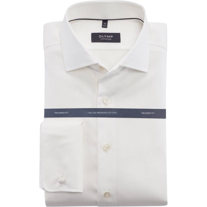 OLYMP Signature Overhemd, Tailored Fit, Signature Kent, Champagne
