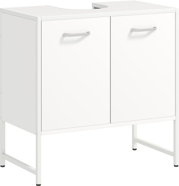 HOMCOM Badkamermeubel - Spaanplaat - 60 x 33 x 60,5 cm - Wit