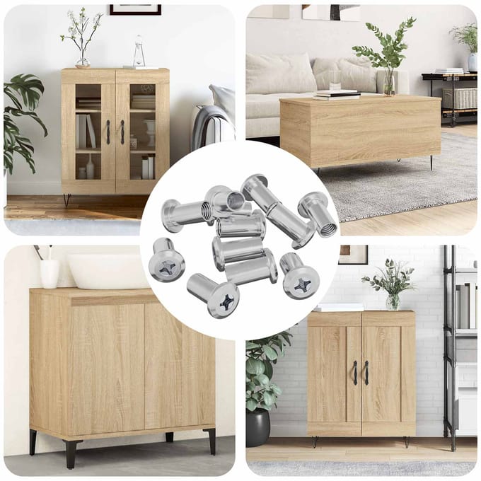 vidaXL Slotmoer 2857 pcs Nikkel Staal