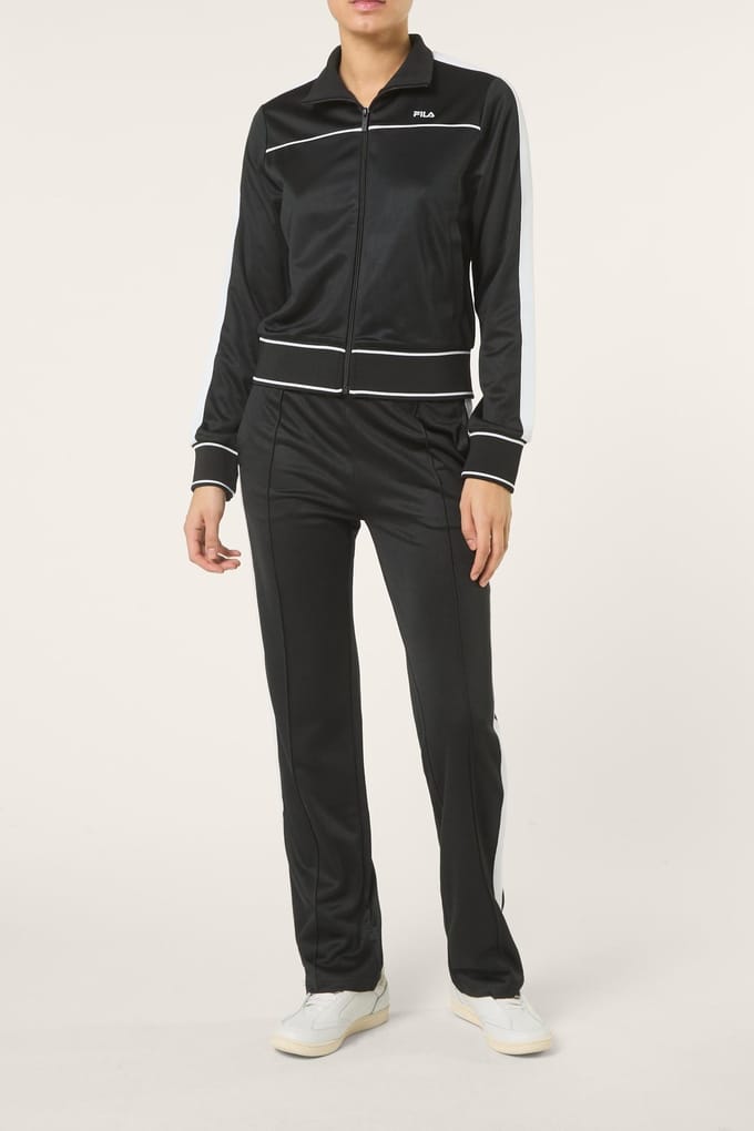 FILA Michi Regular Cropped Taped Track Jacket Black Maat: S | Hoodies Outlet | Dames | Zwart
