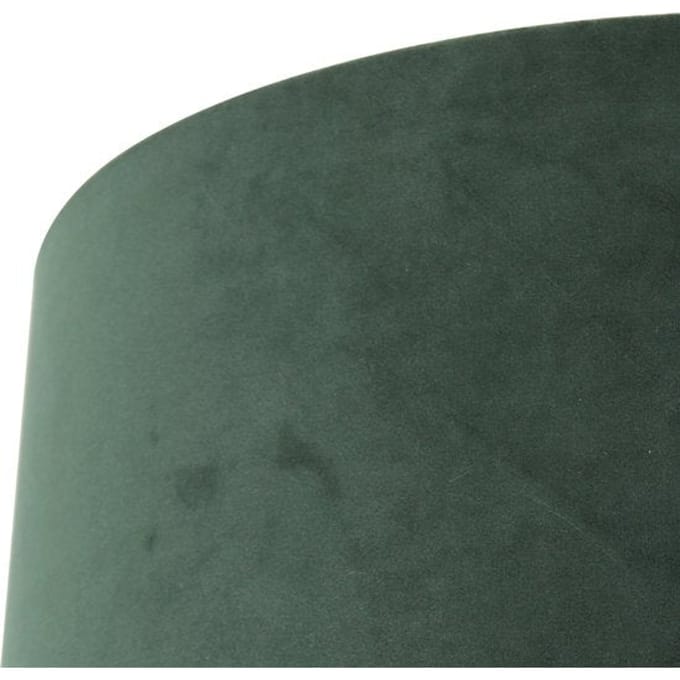 Groene velours lampenkap K1066VS ⌀50cm met E27 support - Modern Kappen van Steinhauer