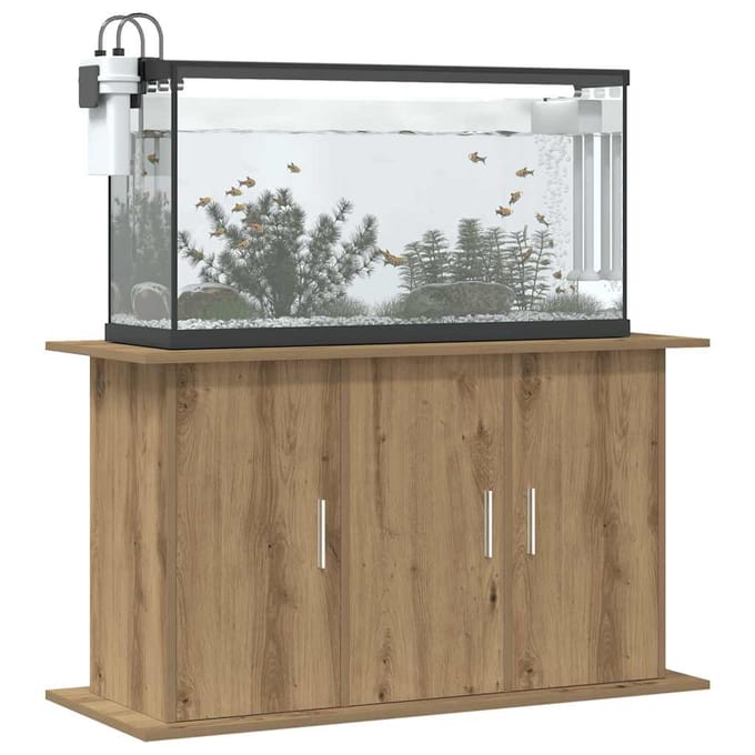vidaXL - Aquariumstandaard - Artisan - Eikenhout - 101x41x58 - cm - Bewerkt - Hout