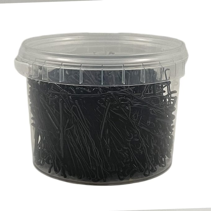 Professionele Wavy Bobby Pins 5 cm Zwart - Haarclips met Opbergdoos
