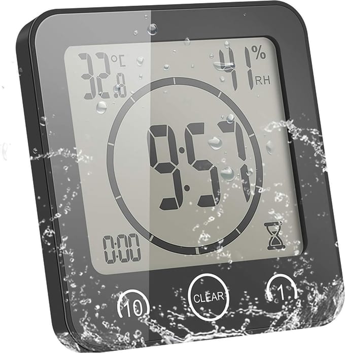Douchetimer - Douchewekker - Water Besparen - Multifunctioneel - Digitaal