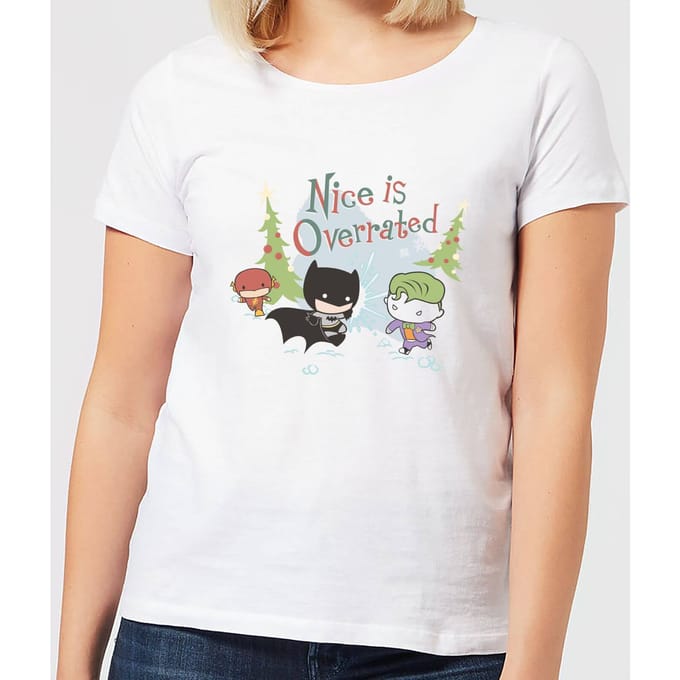 DC Nice Is Overrated Women's Christmas T-Shirt - White - M