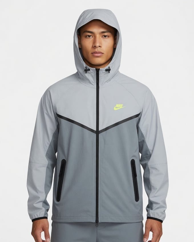 NIKE Heren Windjack met volledige ritssluiting Maat L