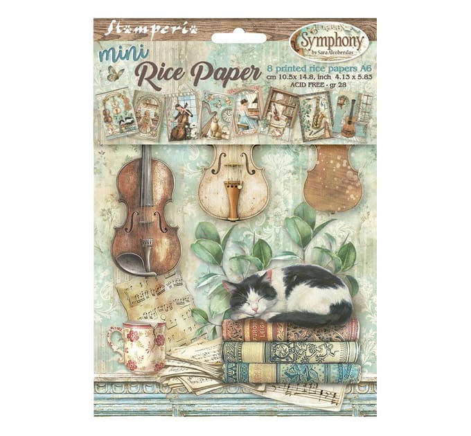 Stamperia Motief strozijde assortiment "Symphony", DIN A6, set van 8