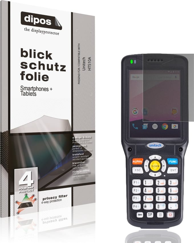 dipos – Matte Privacy Screenprotector geschikt voor Unitech HT510A | Anti-Spy Beschermfolie