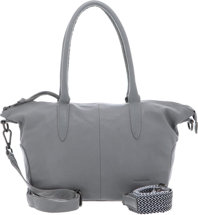 FREDsBRUDER Leren Schoudertas Jeren Duffel Bag Cloud Grey Grijs