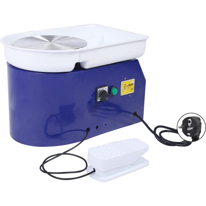 350W 24cm Borstelloze Elektrische Pottenbakkersschijf Machine voor Student en Amateur EU Plug white