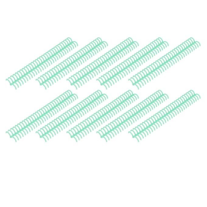 10 PCS Dos de Reliure Plastique 19mm 30 Anneaux Compatible avec Format Papier A4 B5 A5 150
