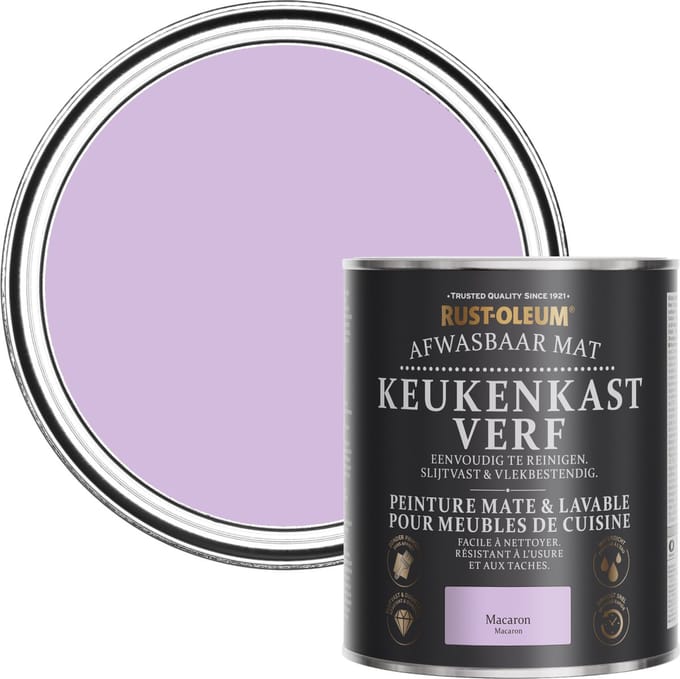 Rust-Oleum Paars Afwasbaar Mat Keukenkastverf - Macaron 750ml