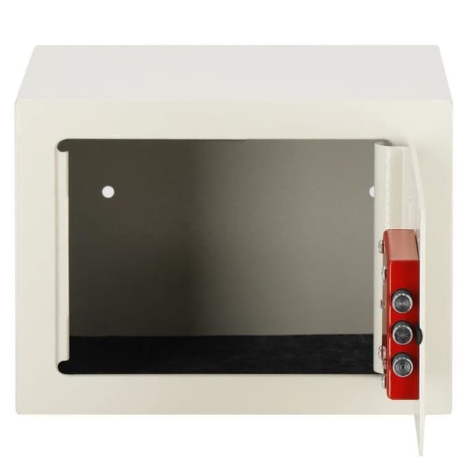 Springos Kluis - Sleutelkluis - Kluisje met Sleutel - 23 x 17 x 17 cm - Beige