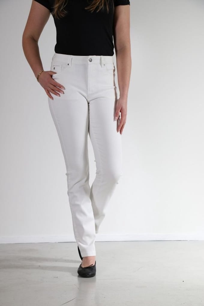 New Star - Orta wit twill broek L32 dames straight - maat 33