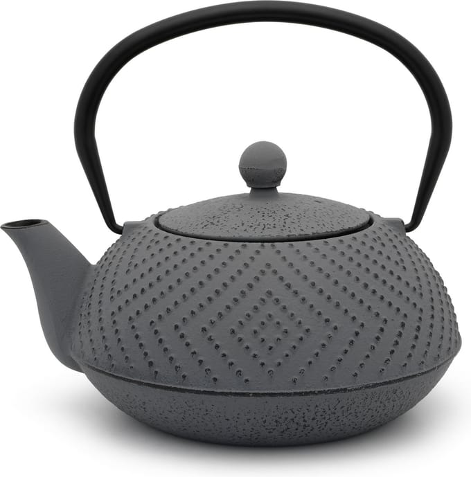 Bredemeijer Theepot Fujian 1.2L met filter warm grijs - theezeef