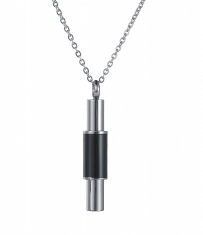 Urn ketting RVS zwart zilverkleur - Charme Bijoux