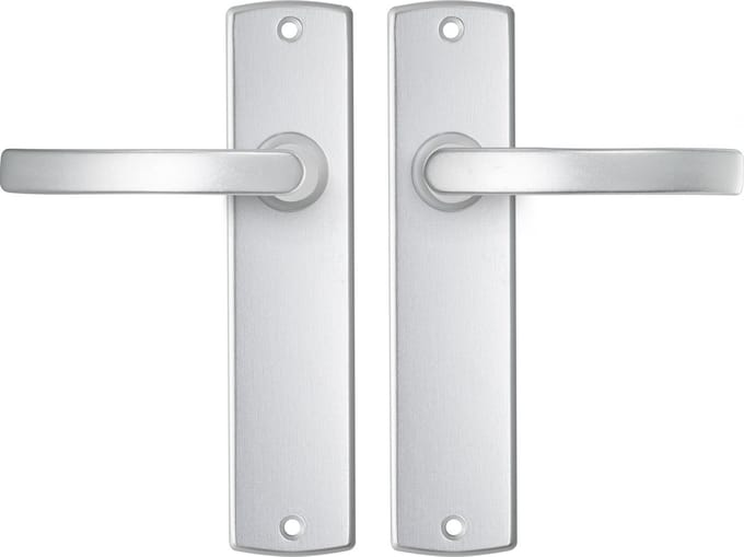 AXA Deurbeslag set Binnendeur - Curve Basic - Deurkruk Aluminium - Kruk L - Deurklink op schild