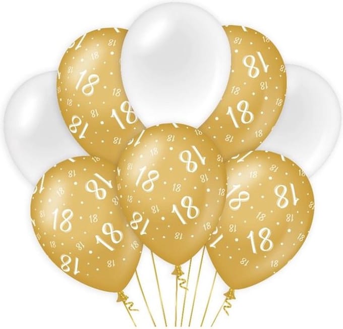 Paperdreams Decoratie ballonnen goud/wit - 18