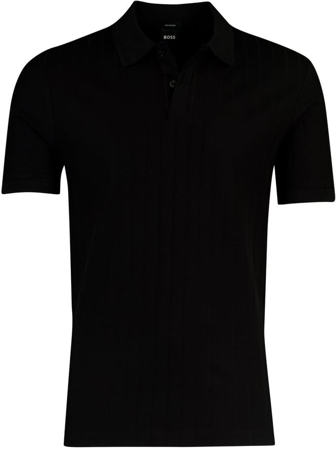 poloshirt korte mouw Boss Black zwart normale fit