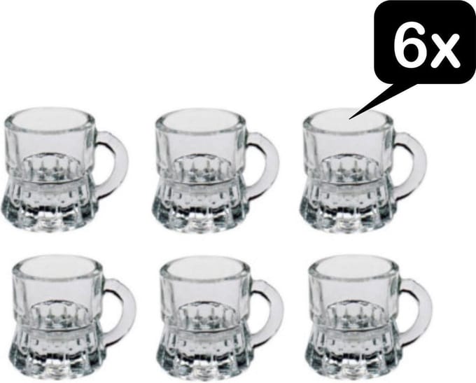 Borrelglaasjes - shotglaasjes - set van 6 stuks