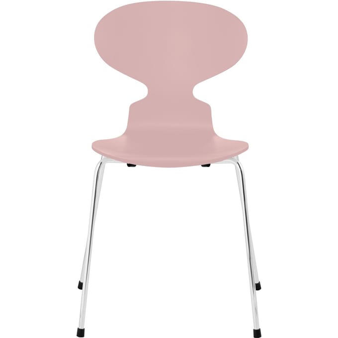 Fritz Hansen Ant Stoel - gelakt - pale rose - verchroomd