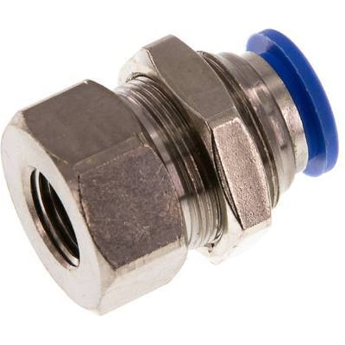 12mm x G1/4'' Messing/PA 66 Insteekfitting Binnendraad Schotdoorvoer NBR