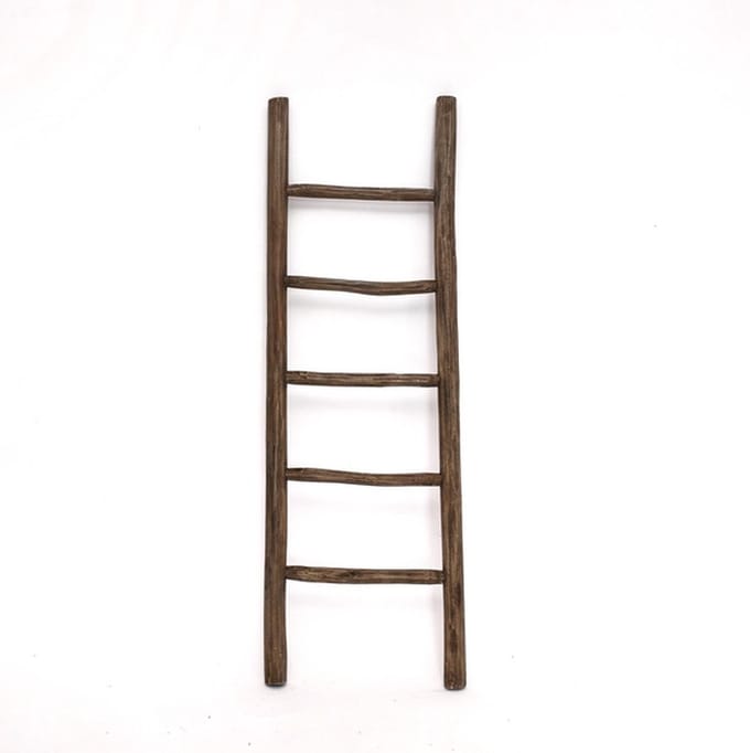 Teakea - Decoratieladder teak 150 cm - rustiek bruin