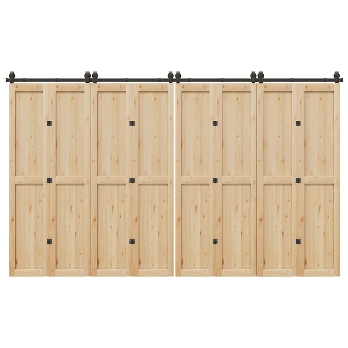 vidaXL - Doos - met - onderdelen - voor - schuifdeur - 366 - cm - staal - zwart