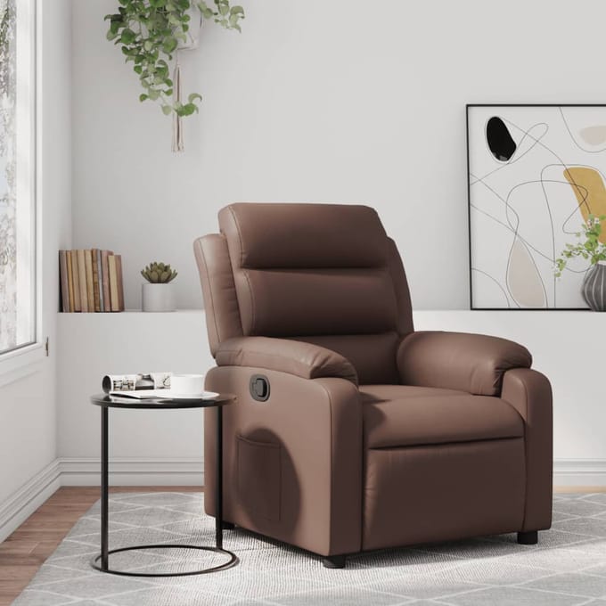 vidaXL - Fauteuil - verstelbaar - kunstleer - bruin