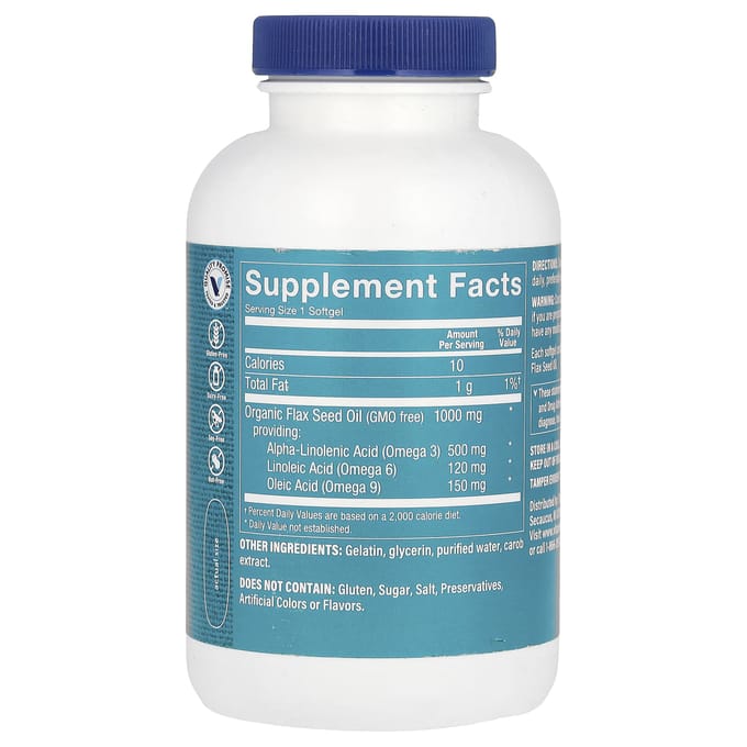 Lijnzaadolie, 1.000 mg, 120 softgels
