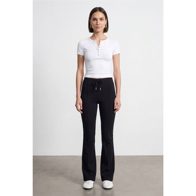 Slim Fit Crop Jersey Blouse