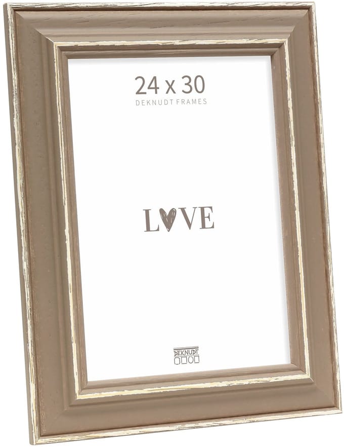 Deknudt Frames fotolijst S221F3 - bruin met naturel accent - 24x30 cm