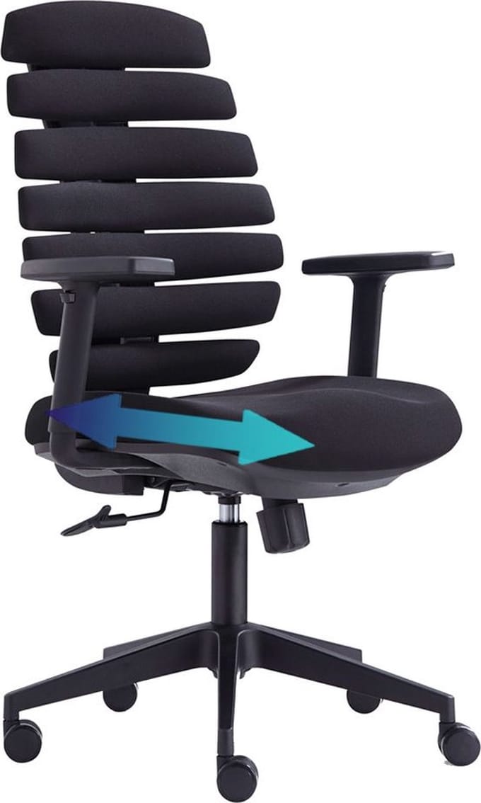 IVOL Bureaustoel Flex Pro - Ergonomische Bureaustoel voor Volwassenen - Kantoor - Zwart