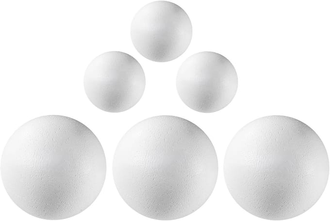 Piepschuim ballen pakket 6 stuks klein