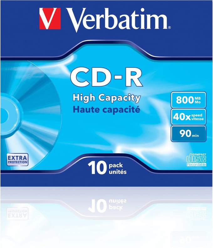 Verbatim 43428 CD-R High Capacity Schijven - 10 Stuks / Jewelcase