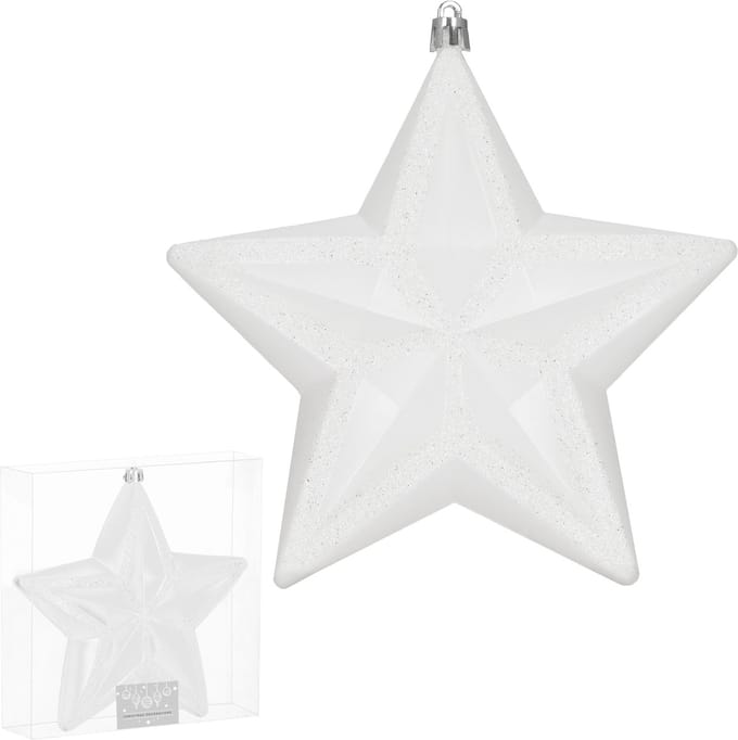 Kersthanger | Kerstster | Wit | 15 cm