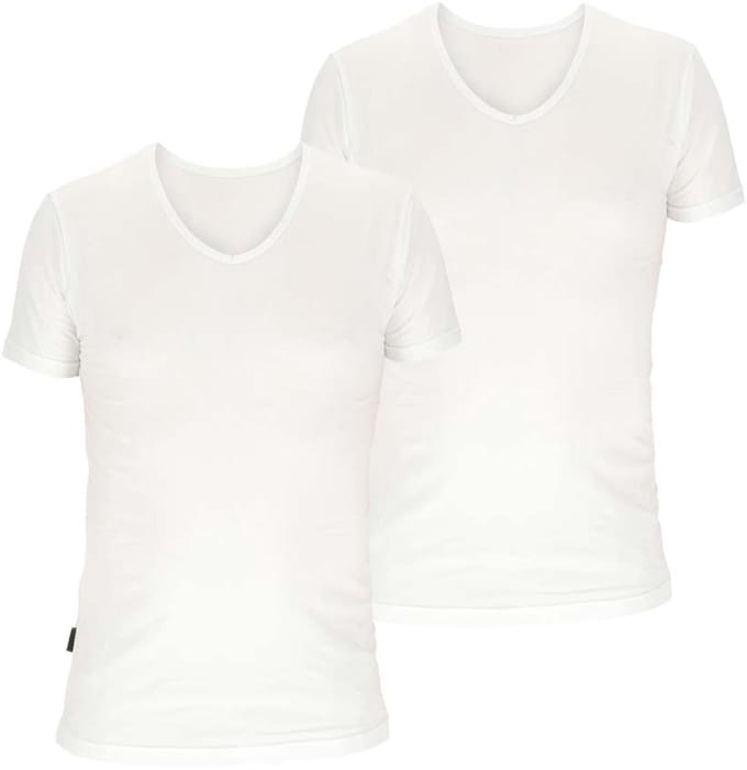 Basset - Heren T-Shirt V-hals Bamboo - 2-Pack - Maat M - Wit
