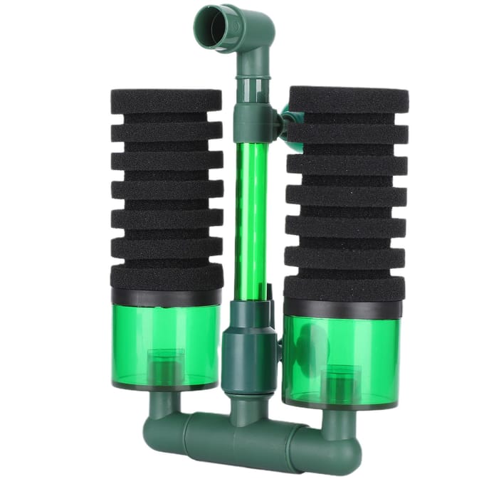 Aquarium BioChemische Dubbele Spons Reiniger Filter Vissentank Dompelbaar Schuimfilter(QS100A S met black