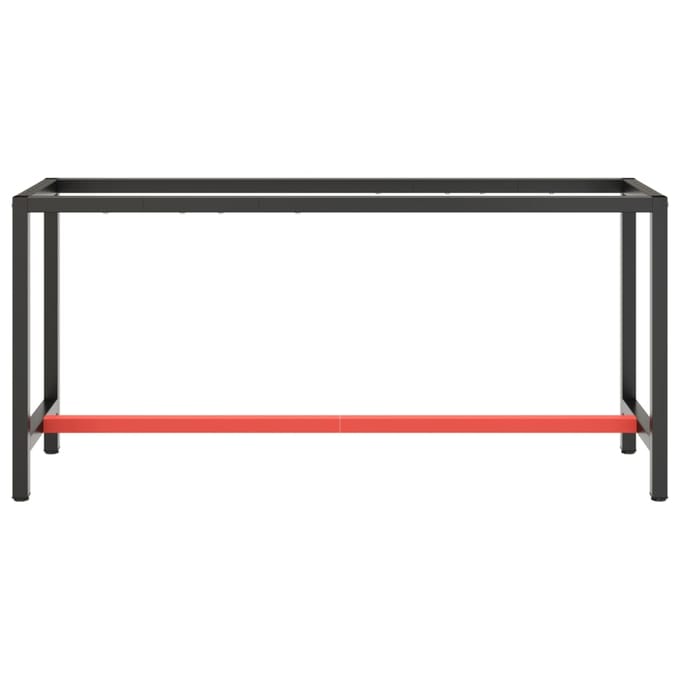 vidaXL - Werkbankframe - 170x50x79 - cm - metaal - matzwart - en - matrood