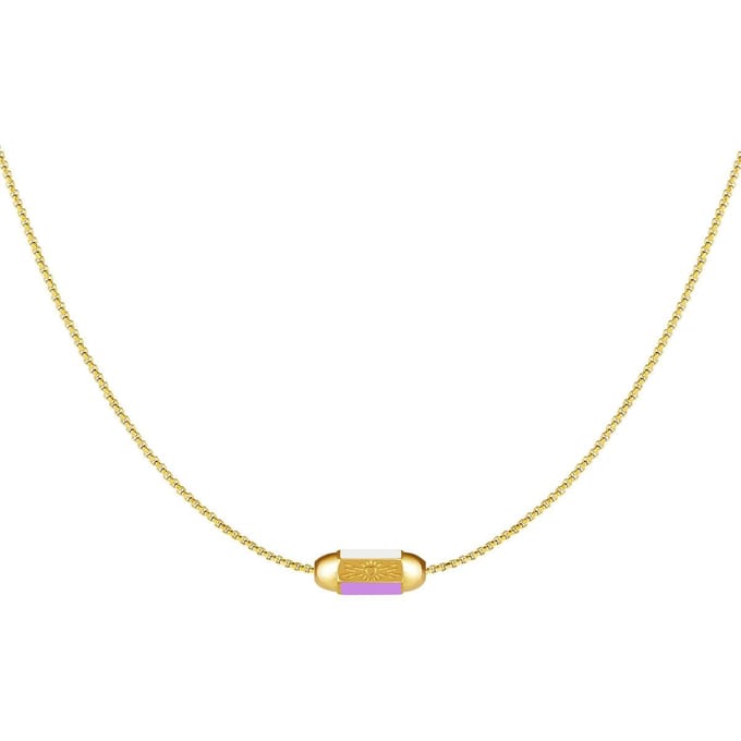 Ketting - Summer Love - Goudkleurig-Moederdag cadeautje - cadeau voor haar - mama
