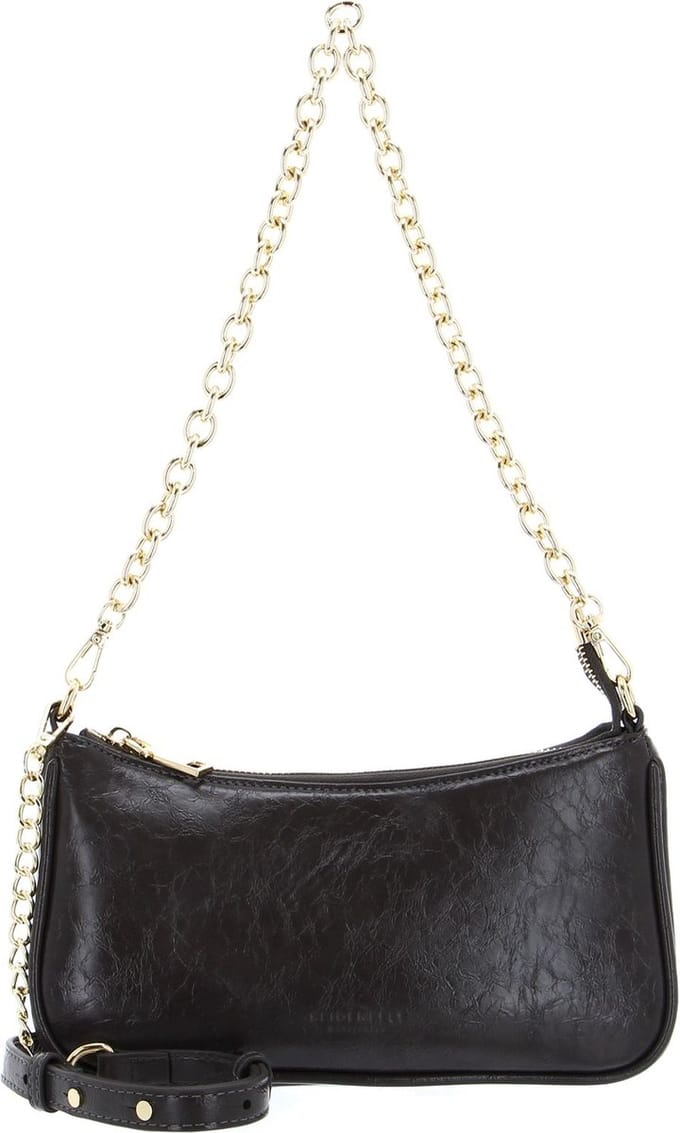 SEIDENFELT MANUFAKTUR Schoudertas Skals Pochette Anthracite / Gold Donkergrijs