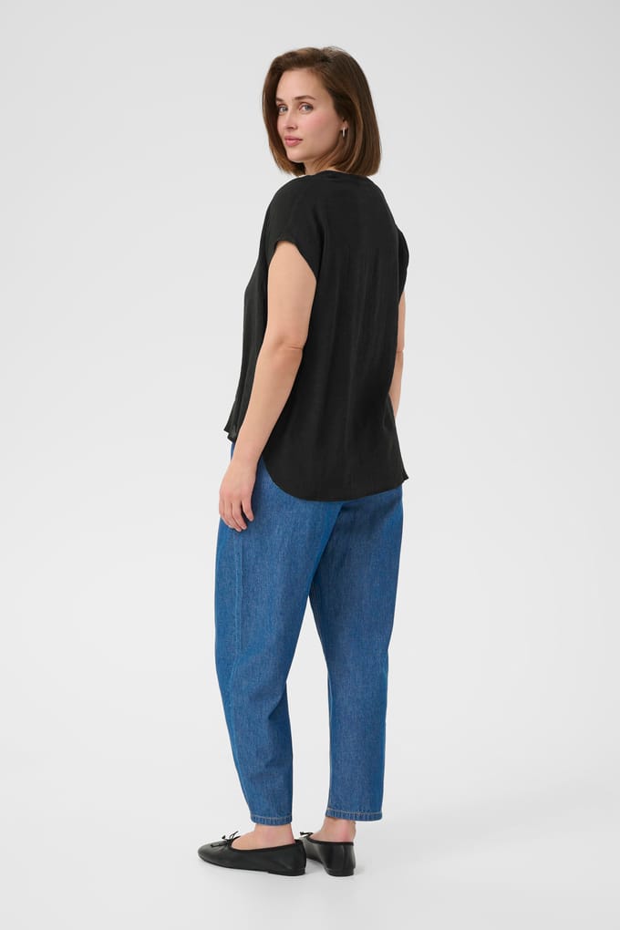 Blouse met korte mouwen KAanja Regular fit black
