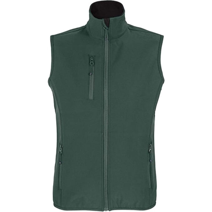SOLS Dames/Dames Falcon Bodywarmer Softshell met rits (Bosgroen)