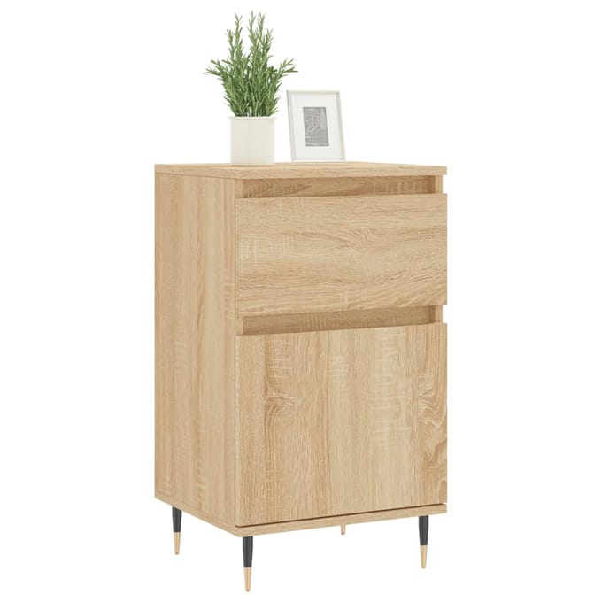 vidaXL - Dressoir - 40x35x70 - cm - bewerkt - hout - sonoma - eikenkleurig