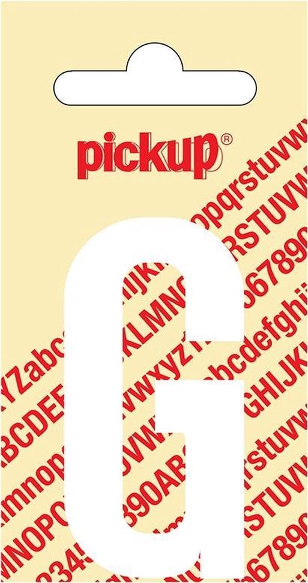 Pickup plakletter Nobel 60 mm wit G - 31012060G